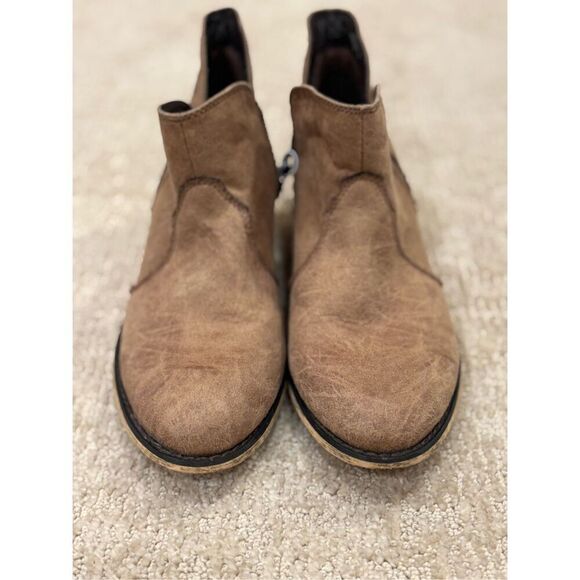 Dingo Women's Socorro Faux Leather Western Ankle Booties Tan Brown Size 8M - Picture 1 of 8